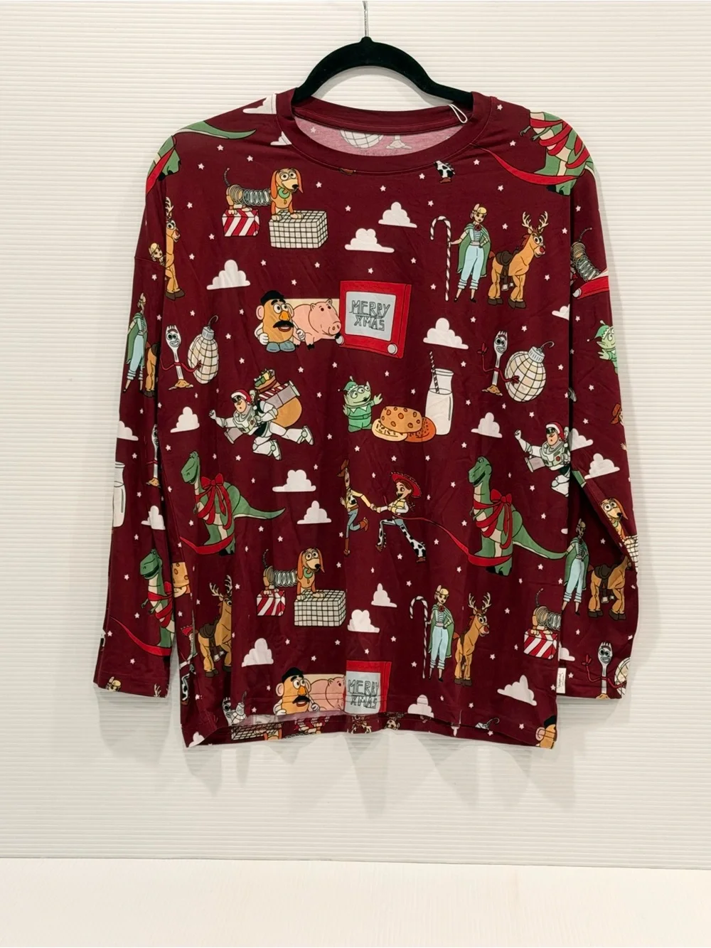 Women's Maroon Holiday Toy Story Pajama Set
